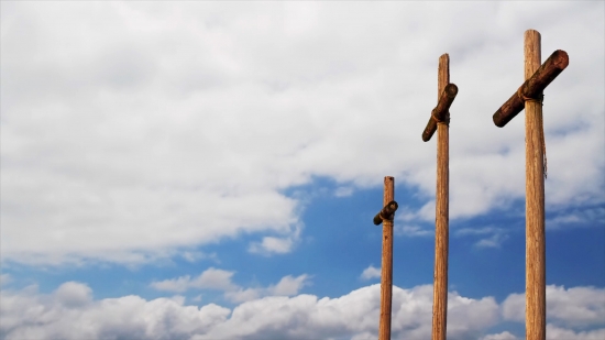 Cross and Clouds 02 - Three Crosses - SD & HD still | Vision 111