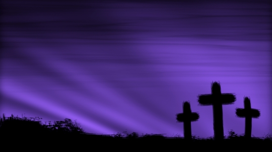 Crosses Three - Violet Purple - SD & HD still | Vision 111 | SermonSpice