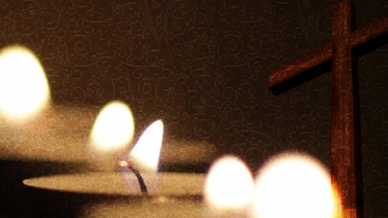 Candles and Cross Background | Vertical Hold Media | SermonSpice