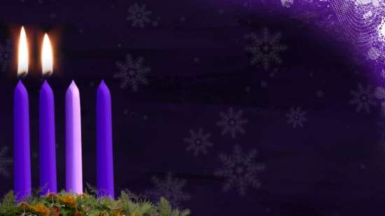 Advent Candle Still Image - Week 2 - HD and SD | Vertical Hold Media