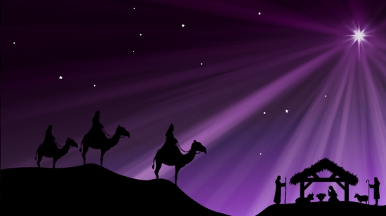 Wisemen Nativity And Christmas Star Background | Vertical Hold Media