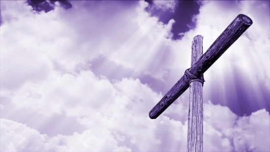 Cross & Clouds Shine Violet - SD & HD still | Vision 111 | SermonSpice