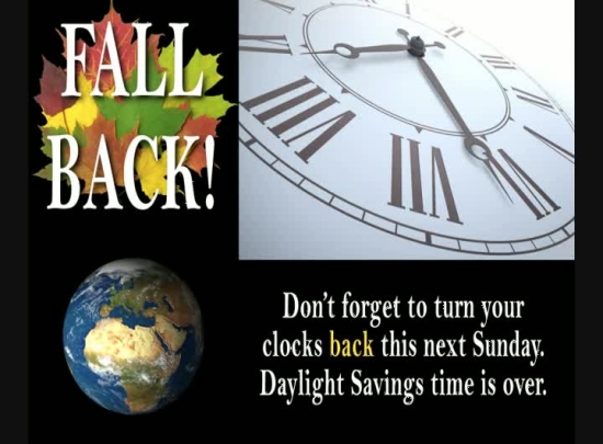 DAYLIGHT SAVINGS REMINDER: Fall Back! | Vertical Hold Media | SermonSpice